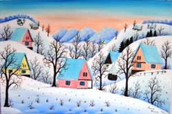 Rodica Nicodin - Dorf im Winter