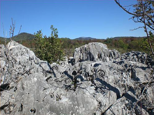 Felsformation bei Topeşti