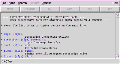 Infoseiten mit tkinfo betrachten
