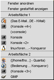 KDE: Men&uuml; der mittleren Maustaste